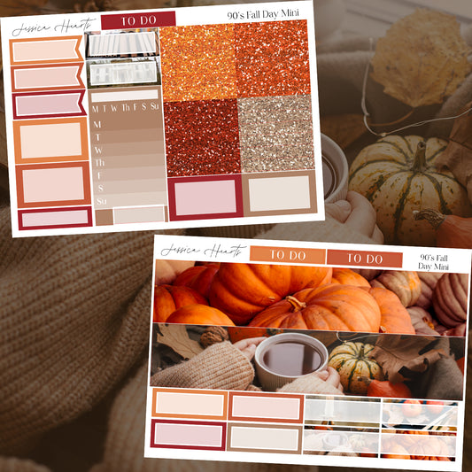 90's Fall Day MINI Sticker Kit 2024