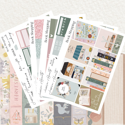 Book Shopping Weekly Sticker Kit