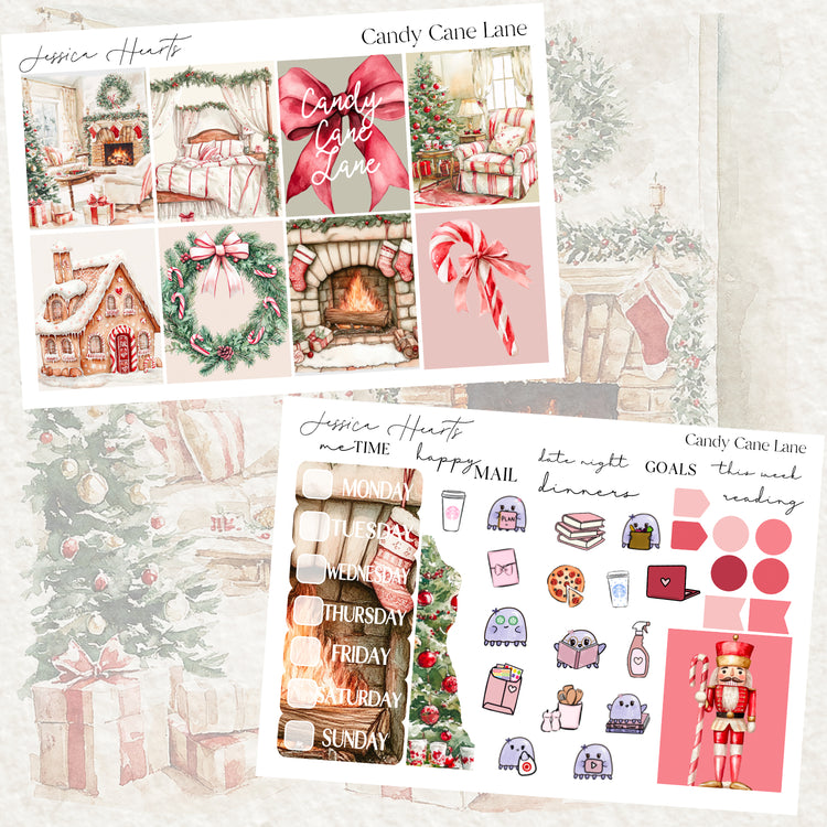 Candy Cane Lane Weekly Sticker Kit