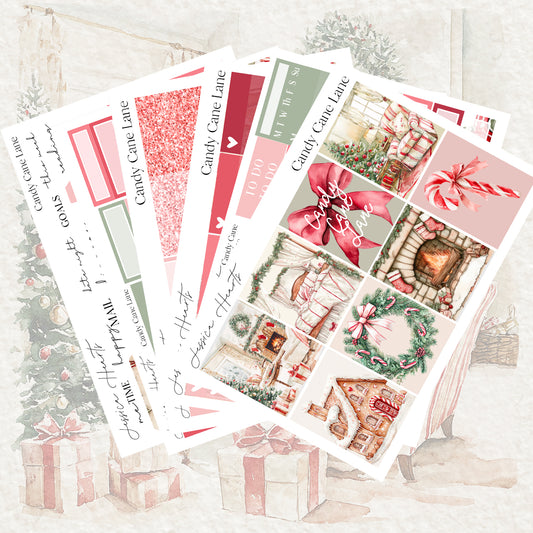 Candy Cane Lane Weekly Sticker Kit