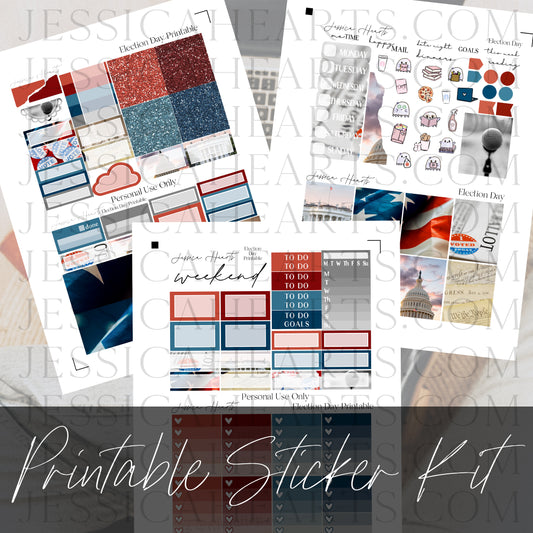 Election Day Printable Sticker Kit (Download) (Copy)