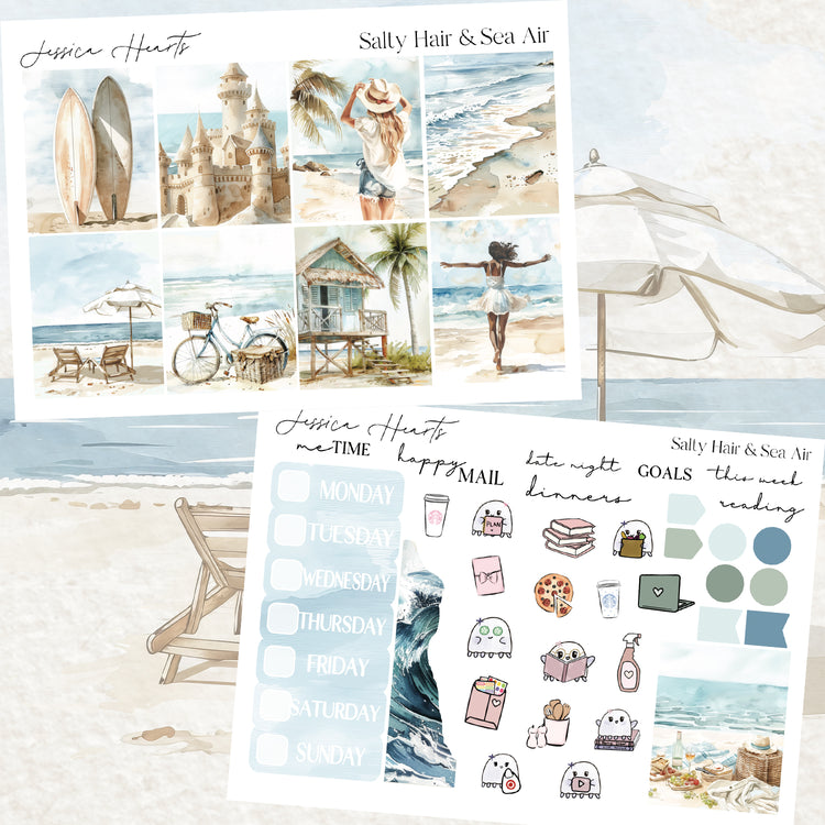 Salty Hair & Sea Air Weekly Sticker Kit