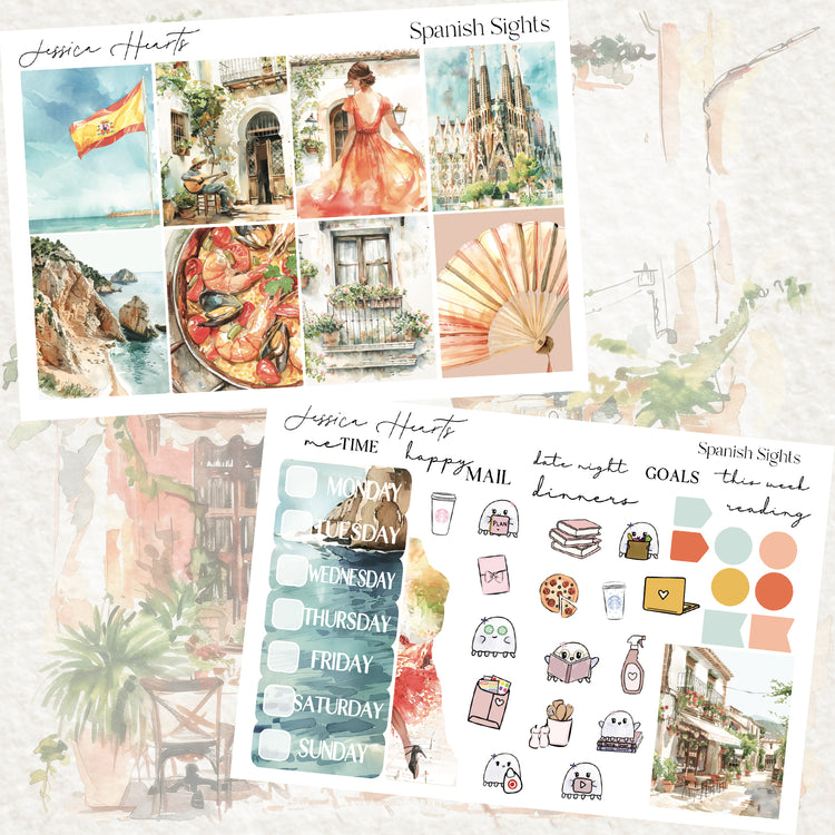 Spanish Sights Weekly Sticker Kit