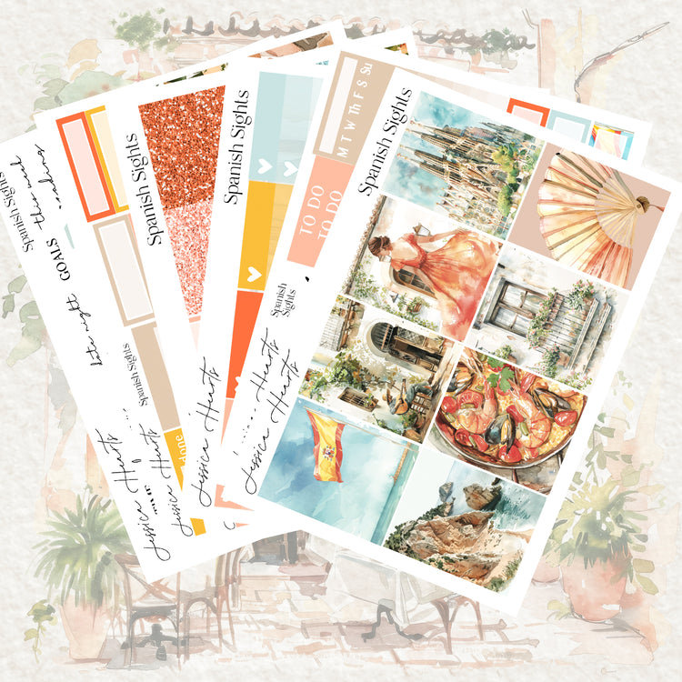 Spanish Sights Weekly Sticker Kit