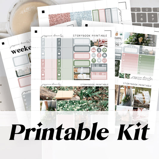 Boho Chic Journal Kit Printable Planner Stickers — Sunflower Child